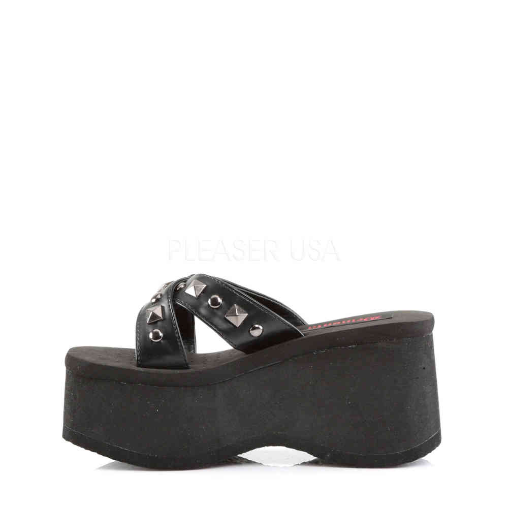 DemoniaCult - FUNN-29 Slippers - Zwart